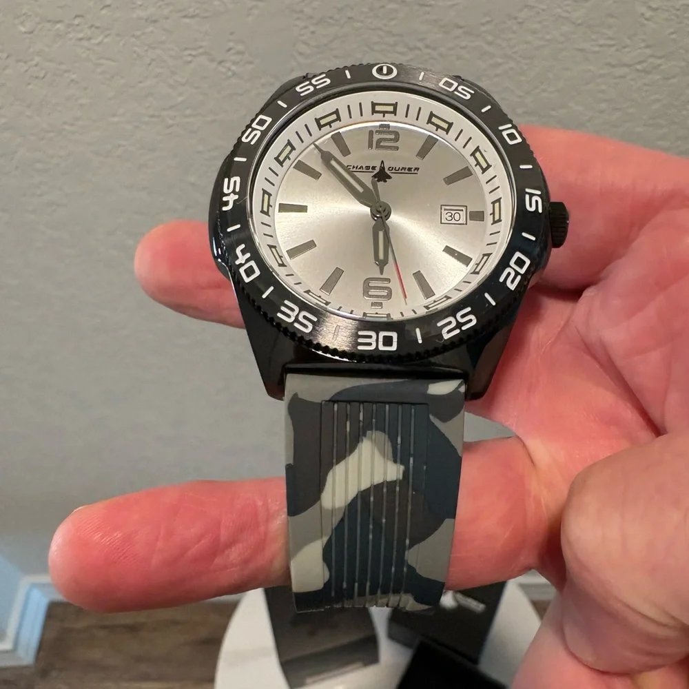 Chase Durer Men's Watch - 45mm, Camouflage, Grey NWT